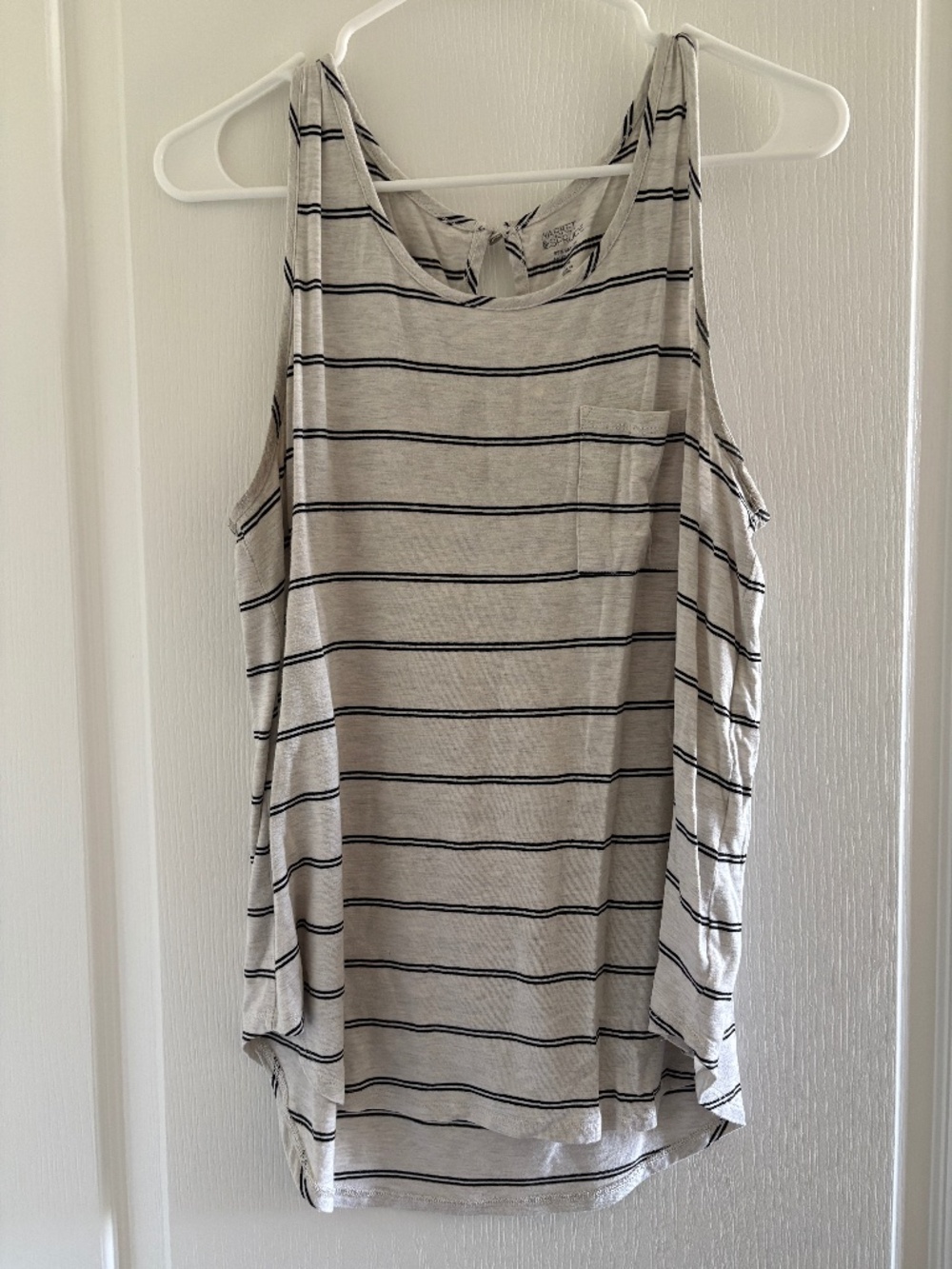 Oatmeal (Tan) and Black Stripped Tank Top